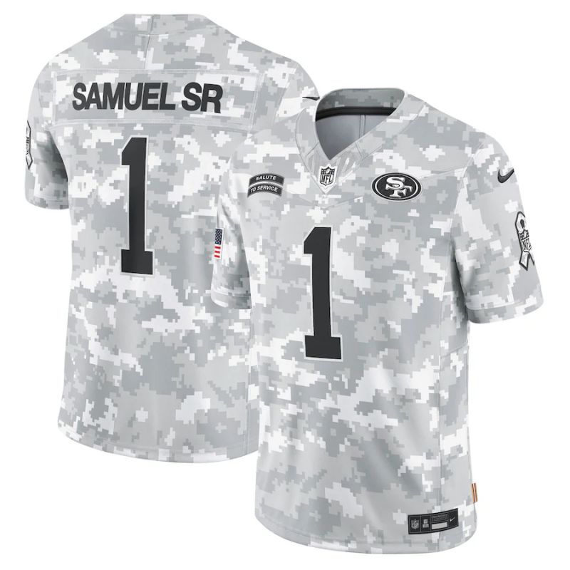 Men San Francisco 49ers #1 Samurl sr Nike Arctic Camo 2024 Salute to Service Limited NFL Jersey->indianapolis colts->NFL Jersey